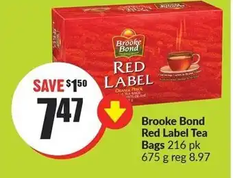 FreshCo Brooke bond red label tea bags offer