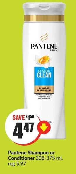 FreshCo Pantene shampoo or conditioner offer