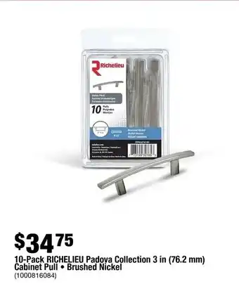 Home Depot 10-Pack RICHELIEU padova collection offer