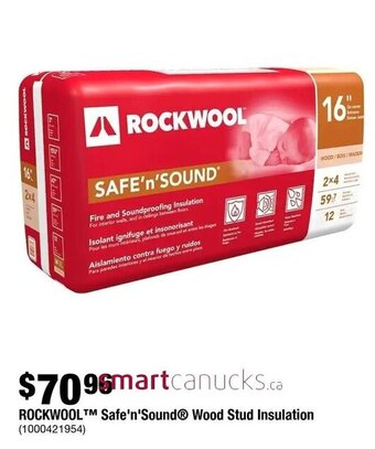 Home Depot ROCKWOOL safe'n'sound wood stud insulation offer