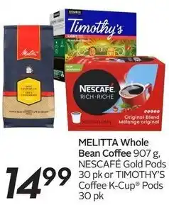 Safeway MELITTA whole bean coffee offer