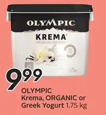 Safeway Olympic Krema, Organic or Greek Yogurt offer