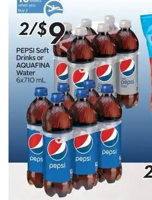 Safeway Pepsi Soft Drinks or Aquafina Water offer