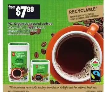 Atlantic Superstore PC Organics Ground Coffee offer