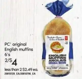 Atlantic Superstore PC Original English Muffins offer