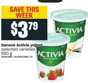 Independent Grocer Danone Activia Yogurt offer