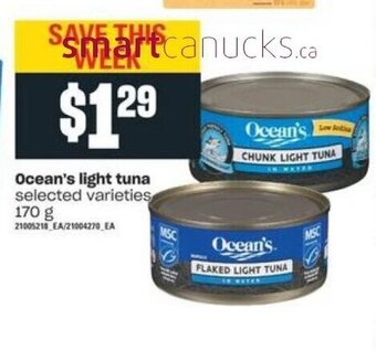 Independent Grocer Ocean's Light Tuna offer