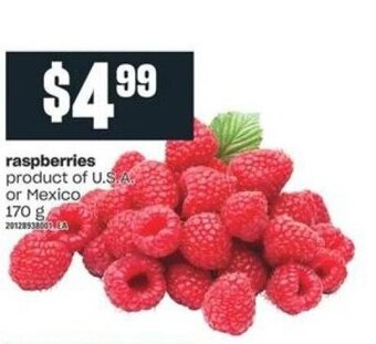 Independent Grocer Raspberries offer
