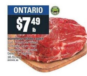 Independent Grocer Boneless Blade Roast offer