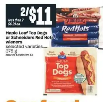 Independent Grocer Maple Leaf Top Dogs offer