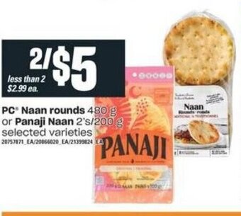 Independent Grocer PC Naan Rounds offer