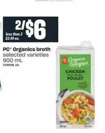 Independent Grocer PC Organics Broth offer