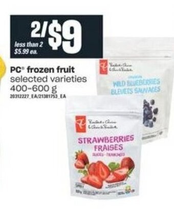 Independent Grocer PC Frozen Fruit offer