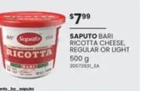 Independent Grocer Bari Ricotta Cheese Regular or Light offer