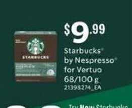 Independent Grocer Starbucks by Nespresso for Vertuo offer