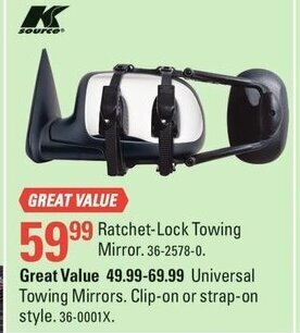 Canadian Tire Universal towing mirrors offer