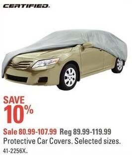 Canadian Tire Protective car covers offer
