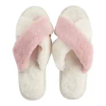 Giant Tiger Carisma Women's Cross Band Polyester Slippers with Slip-On Design offer