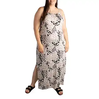 Giant Tiger lily morgan Women's Plus Printed Sleeveless Halter Neck Maxi Dress offer