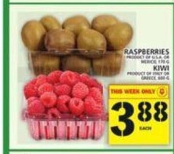 Food Basics Raspberries Kiwi offer