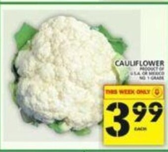 Food Basics Cauliflower offer