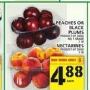 Food Basics Peaches Or Black Plums offer