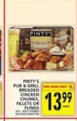 Food Basics Pinty's Pub & Grill Breaded Chicken offer