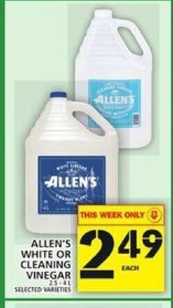 Food Basics Allen's White Or Cleaning Vinegar offer