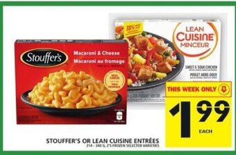 Food Basics Stouffer's Or Lean Cuisine Entrées offer