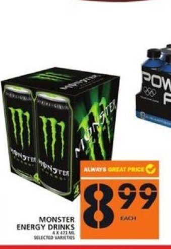 Food Basics Monster Energy Drinks offer