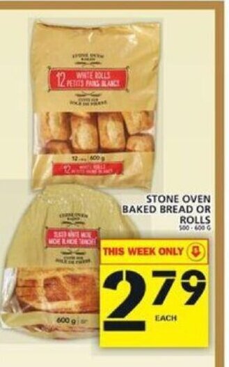 Food Basics Stone Oven Baked Bread or Rolls offer
