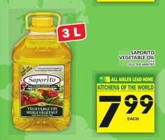 Food Basics Saporito Vegetable Oil offer