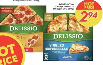 Sobeys Delissio Thin Crispy Crust Pizza or Singles offer