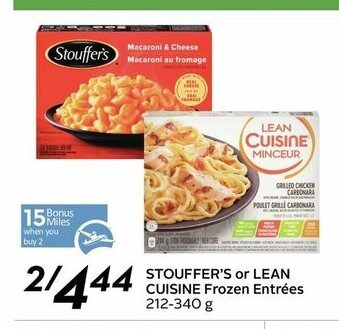 Sobeys Stouffer's or Lean Cuisine Frozen Entrées offer