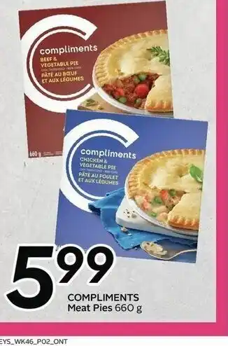 Sobeys Compliments Meat Pies offer