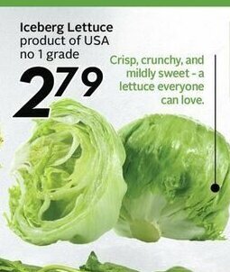 Sobeys Iceberg Lettuce offer