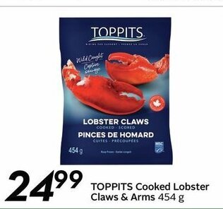 Sobeys Toppits Cooked Lobster Claws & Arms offer