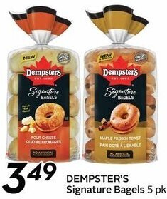 Sobeys DEMPSTER'S signature bagels offer