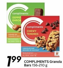 Sobeys COMPLIMENTS granola bars offer