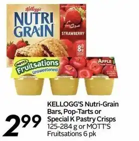 Sobeys KELLOGG'S nutri-grain bars offer