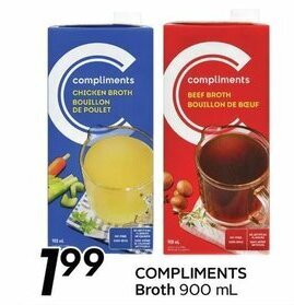 Sobeys COMPLIMENTS broth offer