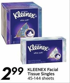 Sobeys KLEENEX facial tissue singles offer