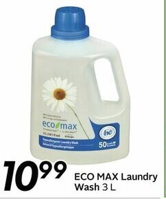 Sobeys ECO MAX laundry wash offer