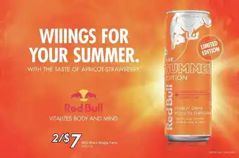 Sobeys RED BULL single cans offer
