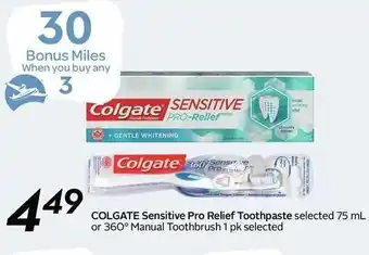 Sobeys COLGATE sensitive pro relief toothpaste offer