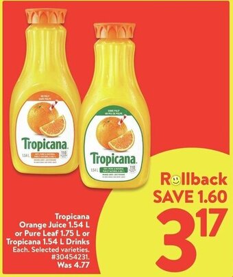 Walmart Tropicana orange juice offer