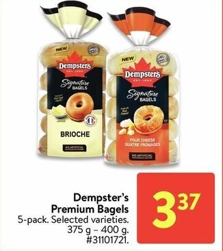 Walmart Dempster's premium bagels offer