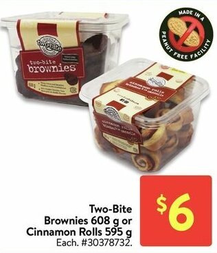 Walmart Two-bite brownies 608 g or cinnamon rolls 595 g offer