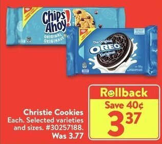 Walmart Christie cookies offer