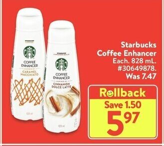 Walmart Starbucks coffee enhancer offer